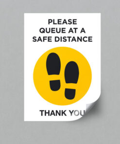 Please Queue Safely Sticker