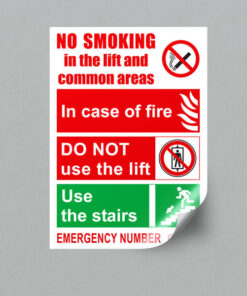 Apartment Common Area Safety Sticker