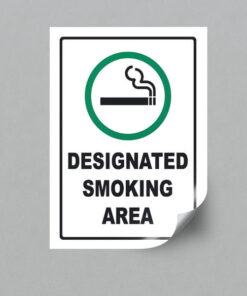 Designated Smoking Area Sticker