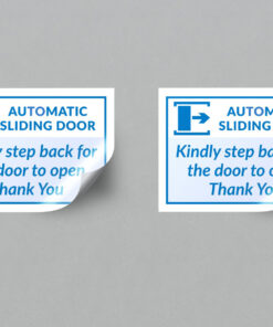 Automatic Door Safety Sign - A5 Stickers